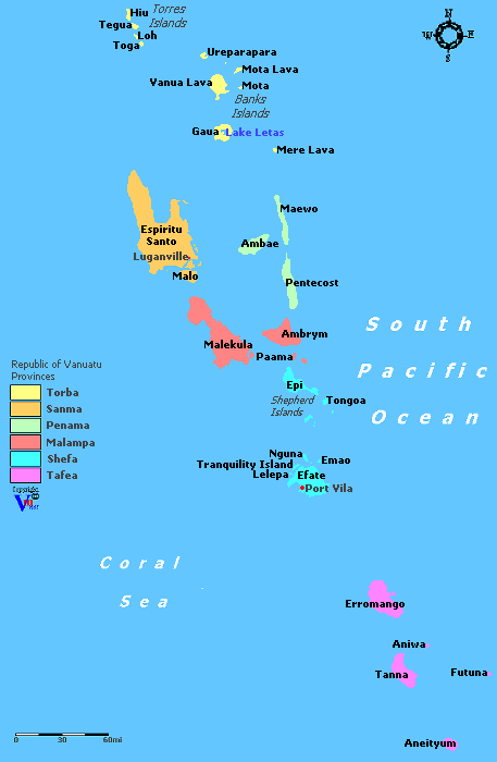 Map of Vanuatu