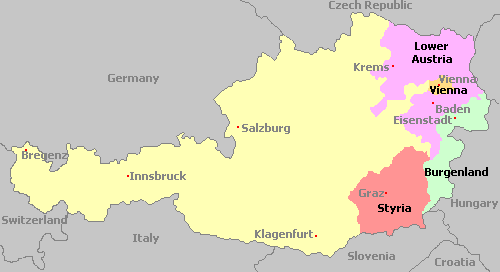 Map of Austria