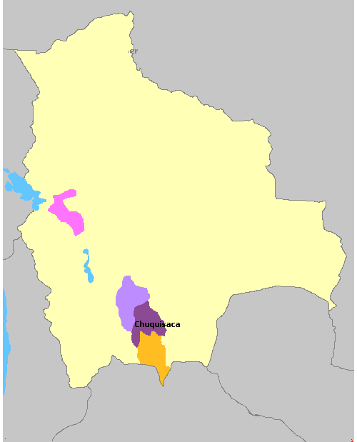 Map of Bolivia Wine Regions