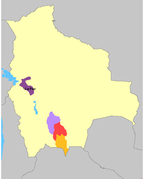 Map of Bolivia Wine Regions