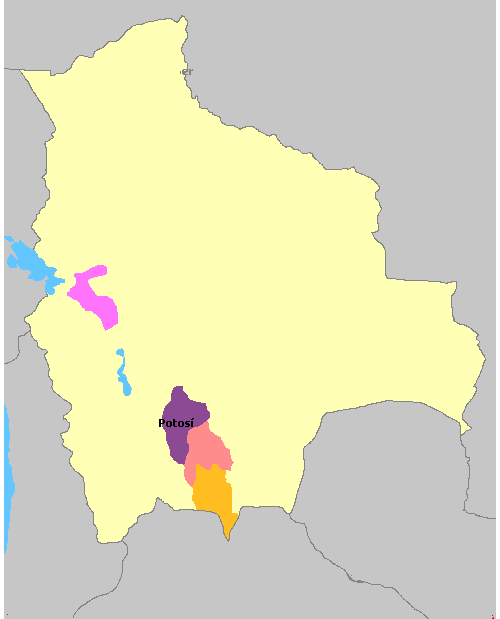 Map of Bolivia Wine Regions