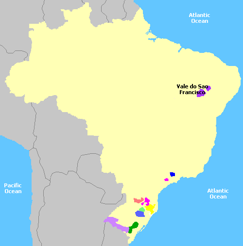 Map of Brazil Wine Regions