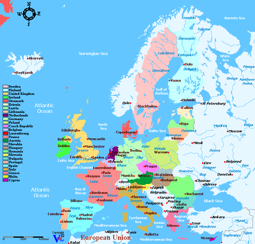 Map of the European Union