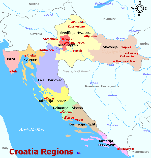 Map of Croatia