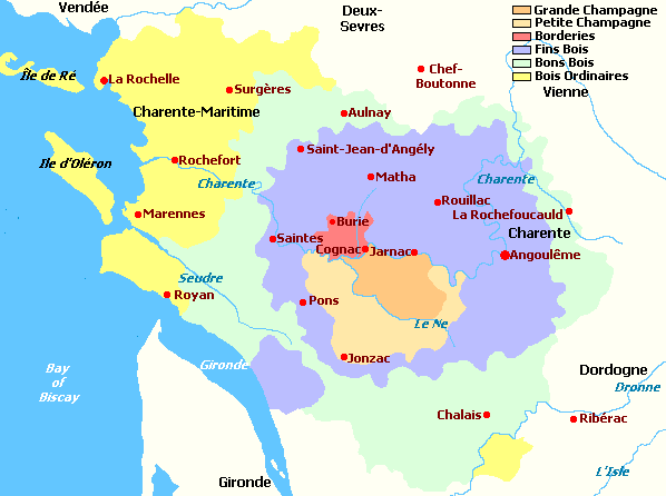 Map of Champagne Wine Region