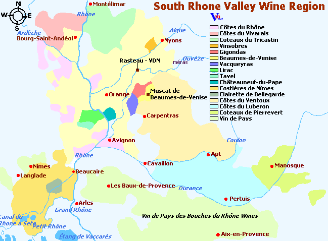 Rhone Valley Wine Regions