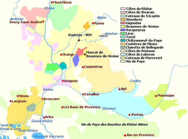 Rhone Valley Wine Regions