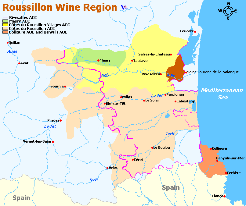 Roussillon Wine Regions