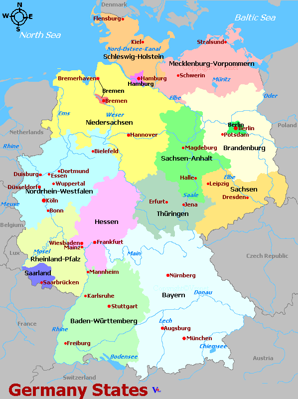 Germany regions map