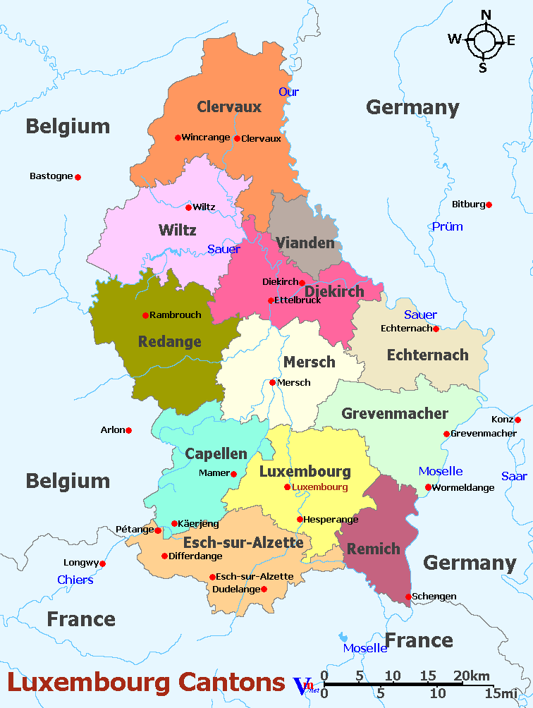 Luxembourg Map