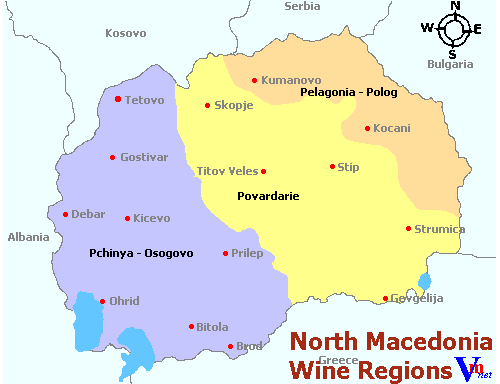 Macedonia Regions Map