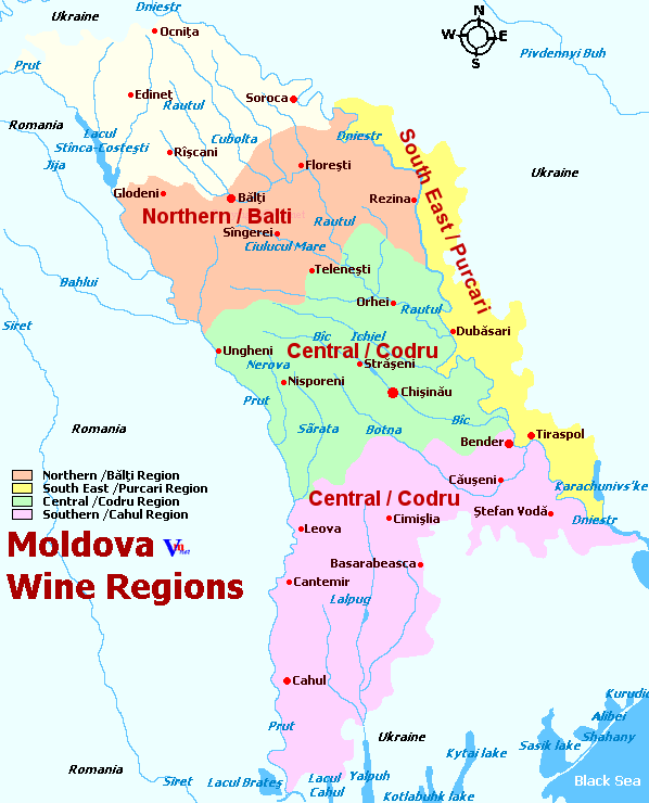 Moldova Regions Map