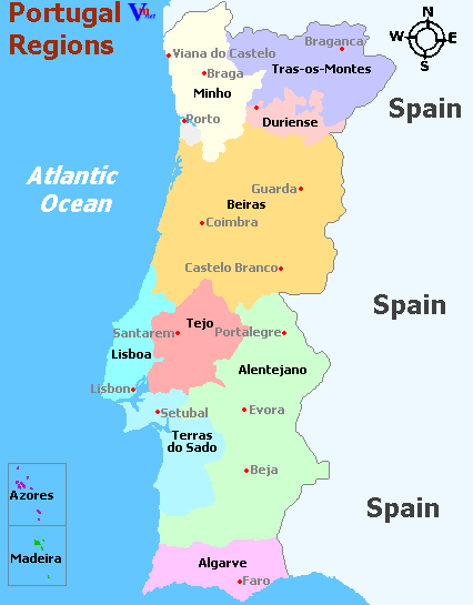 Map of Portugal