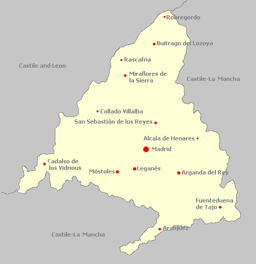 Map of Madrid
