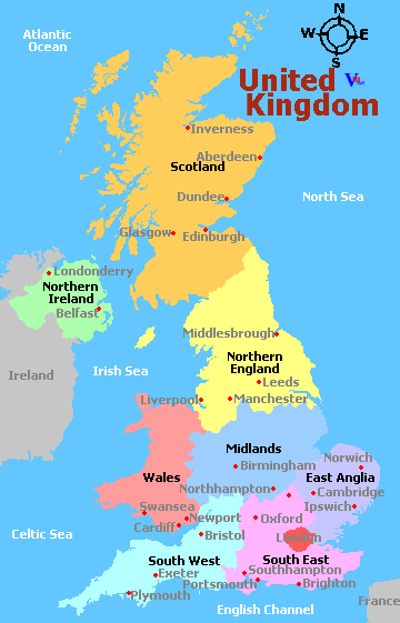 Map of the United Kingdom