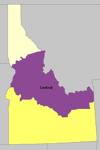 Map of Idaho Wine Regions