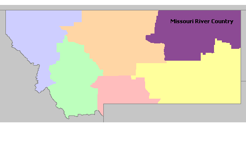 Map of Montana Wine Regions