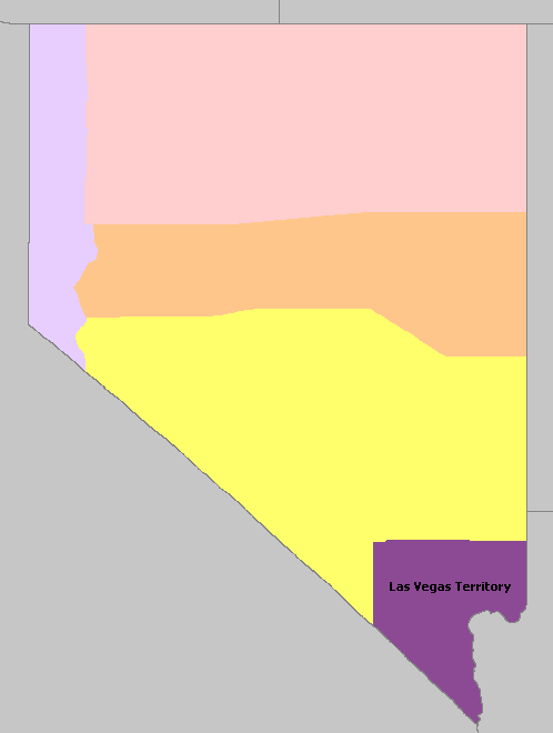 Map of Nevada Wine Regions