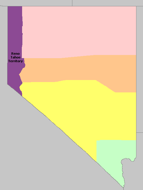 Map of Nevada Wine Regions