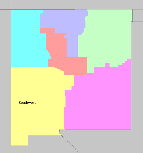 Map of New Mexico Wine Regions