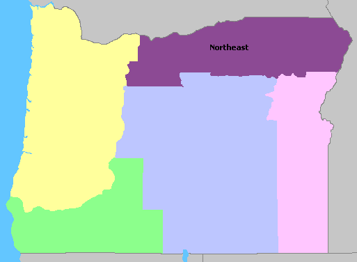 Map of Oregon Wine Regions