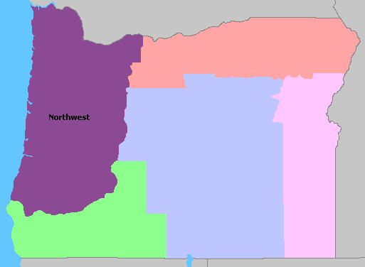 Map of Oregon Wine Regions