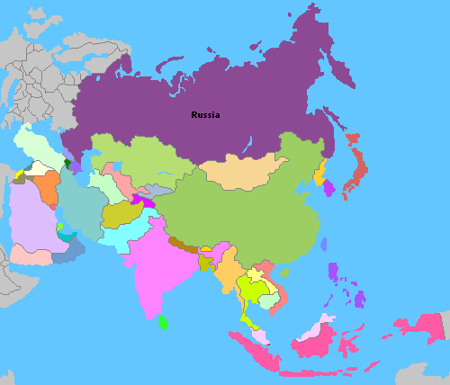 Russia Map In Asia