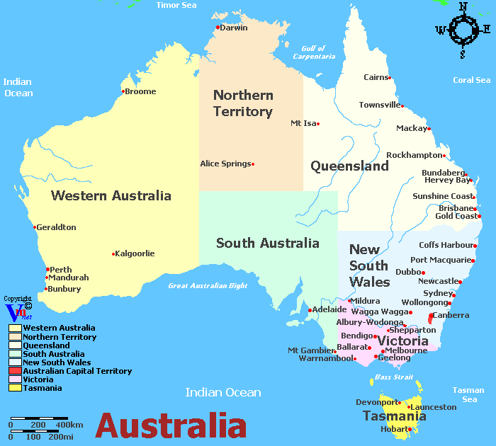 Australia wine regions map