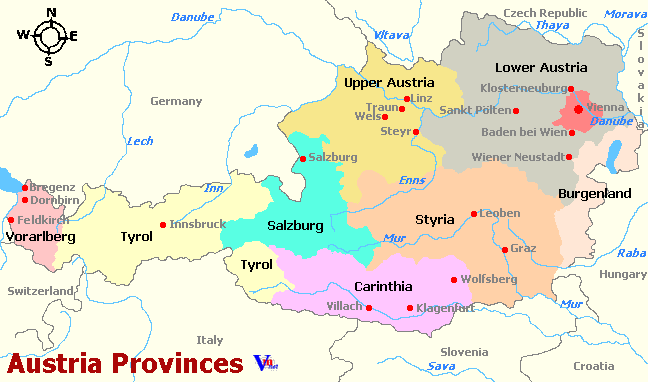 Map of Austria