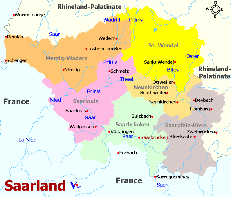Saarland Map