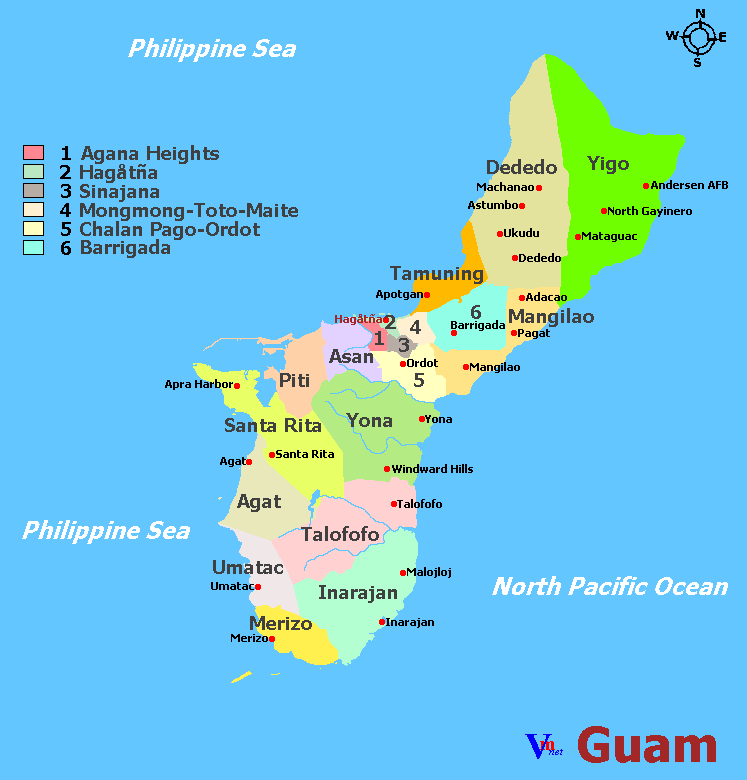 Map of Guam