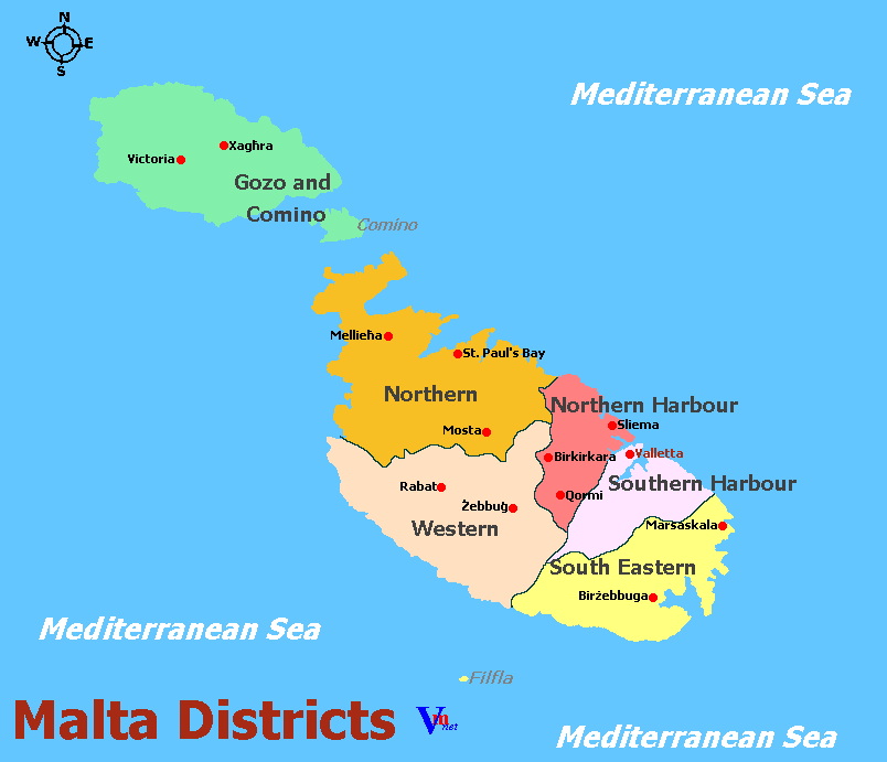 Map of Malta