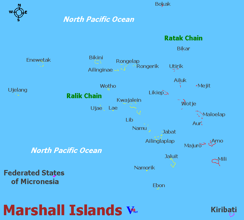 Map of Marshall Islands