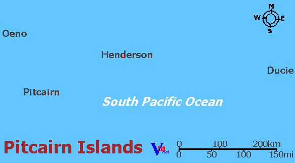 Map of Pitcairn Island