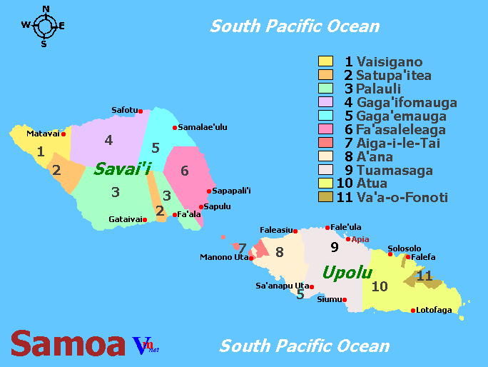 Map of Samoa