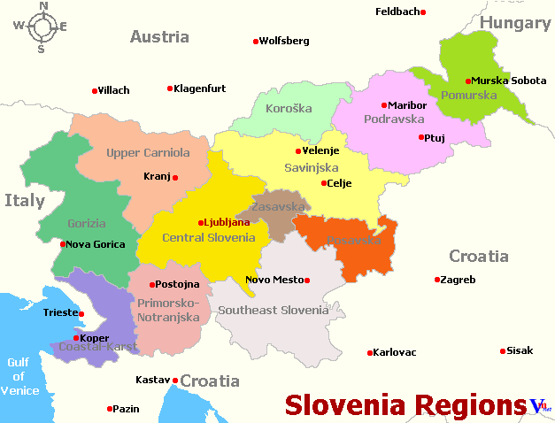 Map of Slovenia